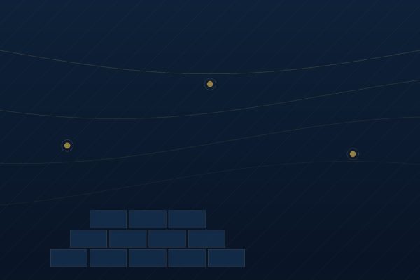 Abstract illustration of logistics routes and stacked cargo containers